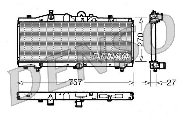 DENSO Jäähdytin,moottorin jäähdytys DRM09010