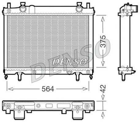 DENSO Jäähdytin,moottorin jäähdytys DRM09023