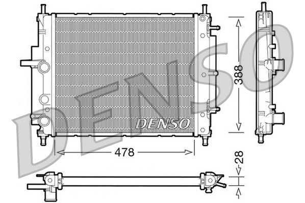 DENSO Jäähdytin,moottorin jäähdytys DRM09032