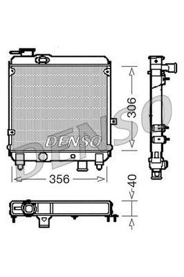 DENSO Jäähdytin,moottorin jäähdytys DRM09081