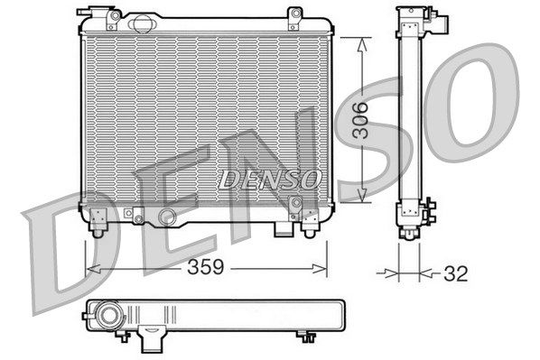 DENSO Jäähdytin,moottorin jäähdytys DRM09082