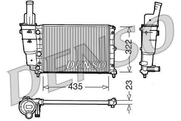 DENSO Jäähdytin,moottorin jäähdytys DRM09095