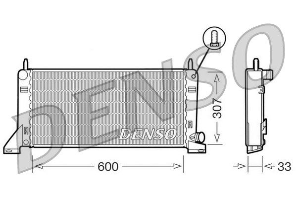 DENSO Jäähdytin,moottorin jäähdytys DRM10020