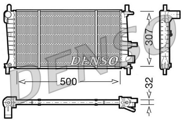 DENSO Jäähdytin,moottorin jäähdytys DRM10041