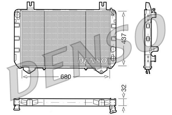 DENSO Jäähdytin,moottorin jäähdytys DRM10093