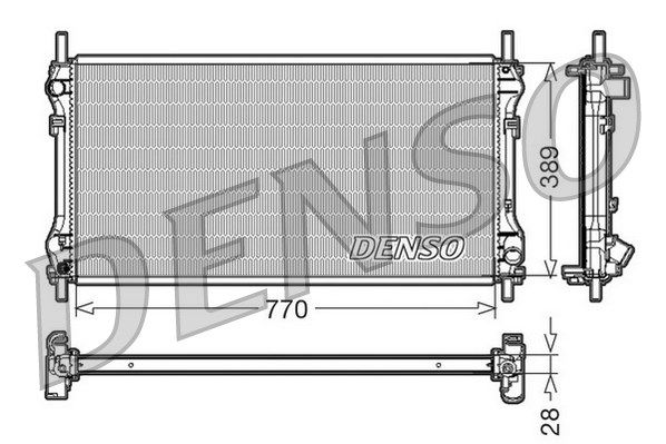 DENSO Jäähdytin,moottorin jäähdytys DRM10104