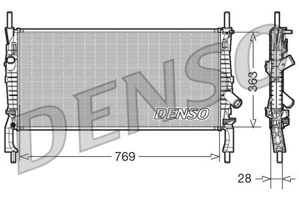 DENSO Jäähdytin,moottorin jäähdytys DRM10106