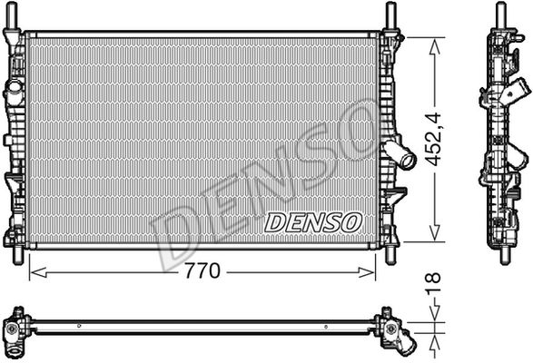 DENSO Jäähdytin,moottorin jäähdytys DRM10111