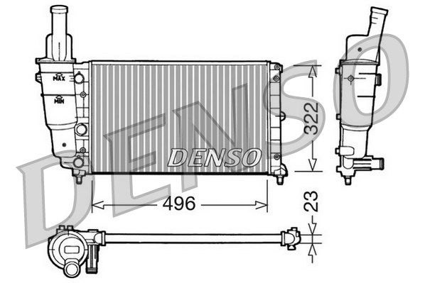 DENSO Jäähdytin,moottorin jäähdytys DRM13003