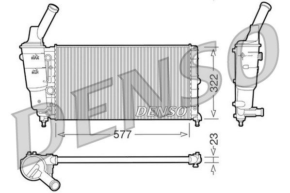 DENSO Jäähdytin,moottorin jäähdytys DRM13006