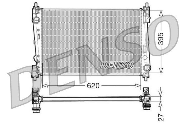 DENSO Jäähdytin,moottorin jäähdytys DRM13015