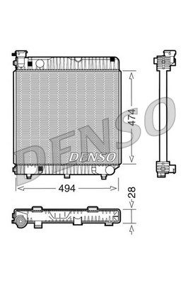 DENSO Jäähdytin,moottorin jäähdytys DRM17001