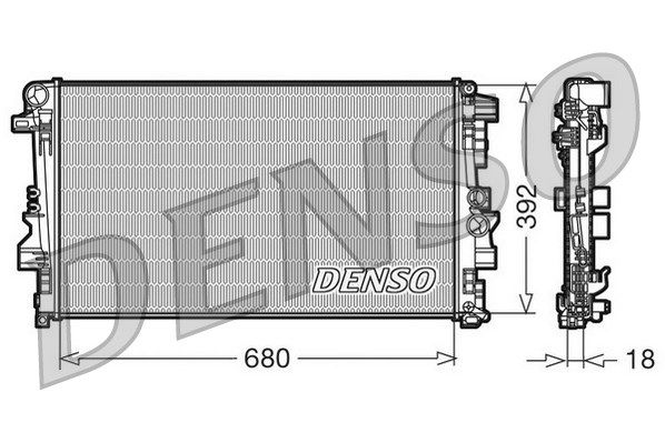 DENSO Jäähdytin,moottorin jäähdytys DRM17012