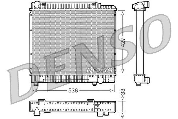 DENSO Jäähdytin,moottorin jäähdytys DRM17050