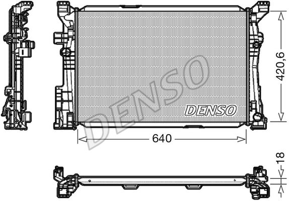 DENSO Jäähdytin,moottorin jäähdytys DRM17096