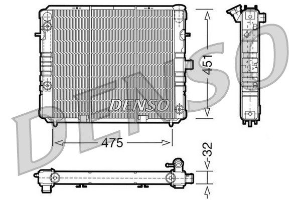 DENSO Jäähdytin,moottorin jäähdytys DRM20075