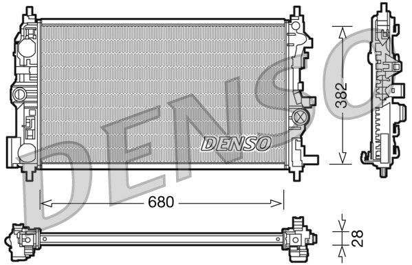 DENSO Jäähdytin,moottorin jäähdytys DRM20078