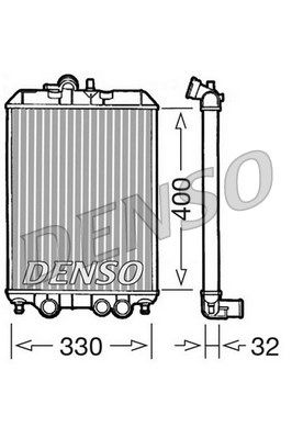 DENSO Jäähdytin,moottorin jäähdytys DRM22001