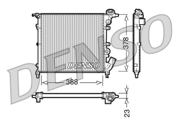 DENSO Jäähdytin,moottorin jäähdytys DRM23002