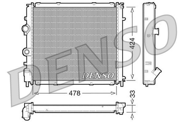 DENSO Jäähdytin,moottorin jäähdytys DRM23030