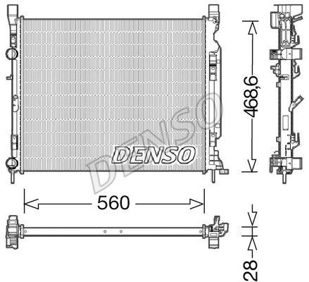 DENSO Jäähdytin,moottorin jäähdytys DRM23037