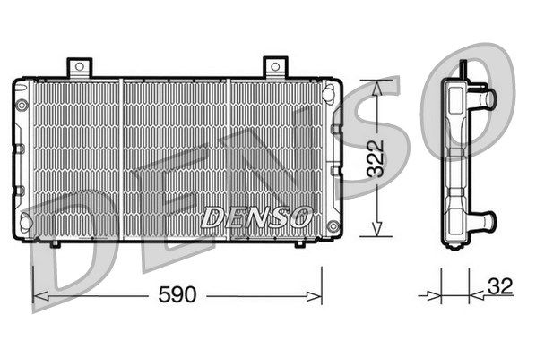 DENSO Jäähdytin,moottorin jäähdytys DRM25003