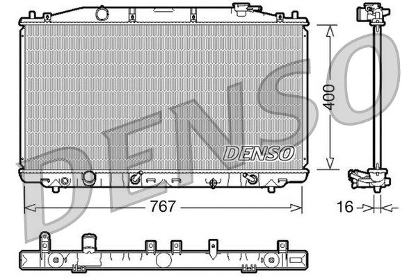 DENSO Jäähdytin,moottorin jäähdytys DRM40025