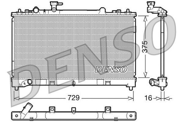 DENSO Jäähdytin,moottorin jäähdytys DRM44023