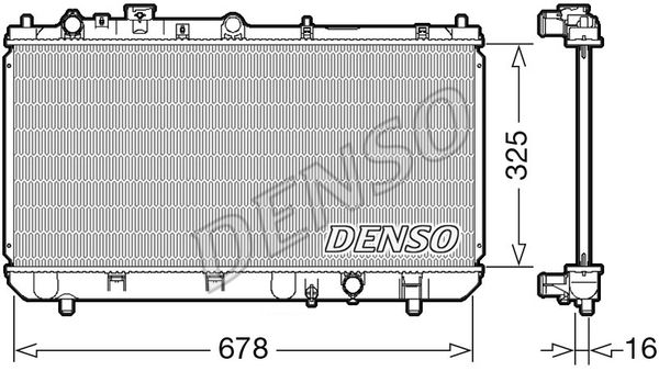 DENSO Jäähdytin,moottorin jäähdytys DRM44032