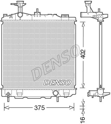 DENSO Jäähdytin,moottorin jäähdytys DRM45041