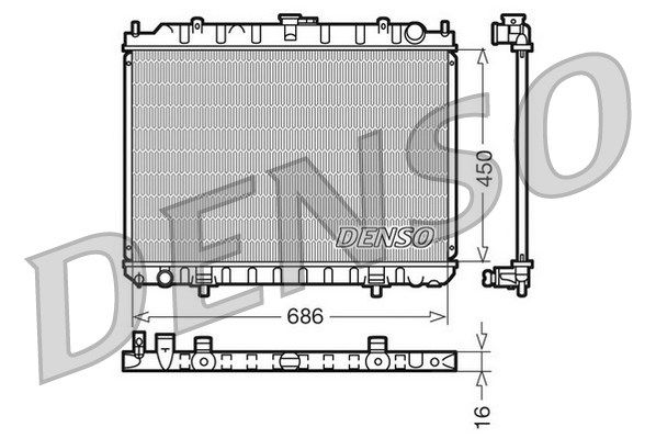 DENSO Jäähdytin,moottorin jäähdytys DRM46023