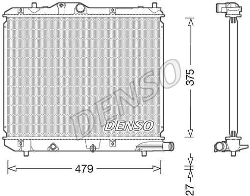 DENSO Jäähdytin,moottorin jäähdytys DRM47013