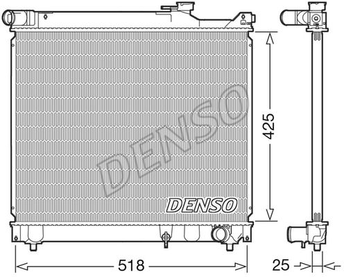 DENSO Jäähdytin,moottorin jäähdytys DRM47037