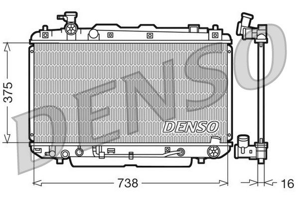 DENSO Jäähdytin,moottorin jäähdytys DRM50022