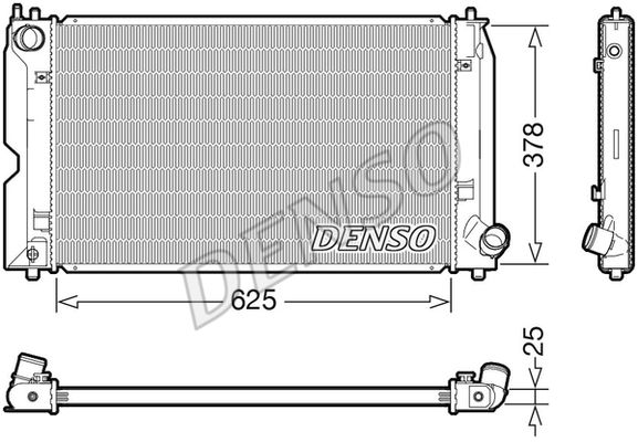 DENSO Jäähdytin,moottorin jäähdytys DRM50127