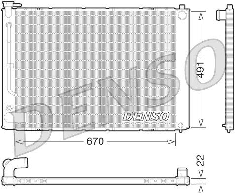 DENSO Jäähdytin,moottorin jäähdytys DRM51011