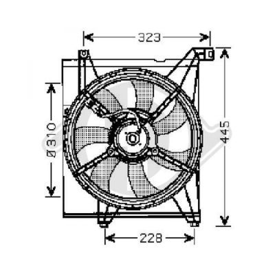 DIEDERICHS Tuuletin, moottorin jäähdytys 8655203