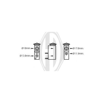 DIEDERICHS Paisuntaventtiili, ilmastointilaite DCE1057