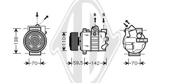 DIEDERICHS Kompressori, ilmastointilaite DCK1034