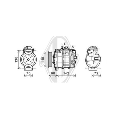 DIEDERICHS Kompressori, ilmastointilaite DCK1077