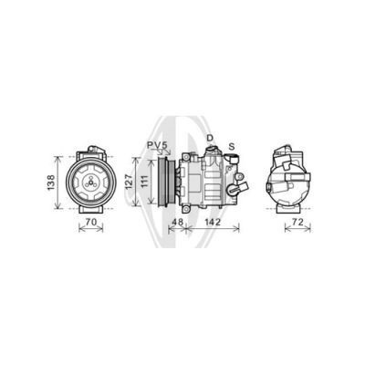 DIEDERICHS Kompressori, ilmastointilaite DCK1078