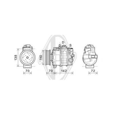 DIEDERICHS Kompressori, ilmastointilaite DCK1081