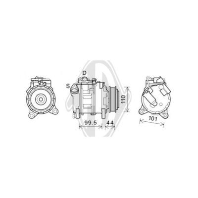 DIEDERICHS Kompressori, ilmastointilaite DCK1133