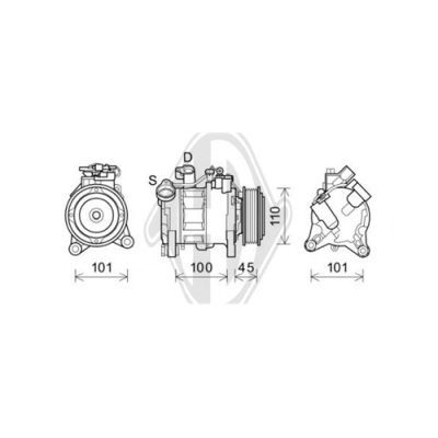 DIEDERICHS Kompressori, ilmastointilaite DCK1138