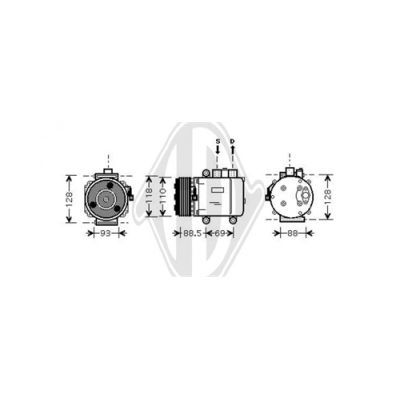 DIEDERICHS Kompressori, ilmastointilaite DCK1270