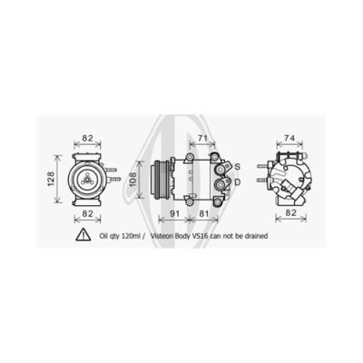 DIEDERICHS Kompressori, ilmastointilaite DCK1287