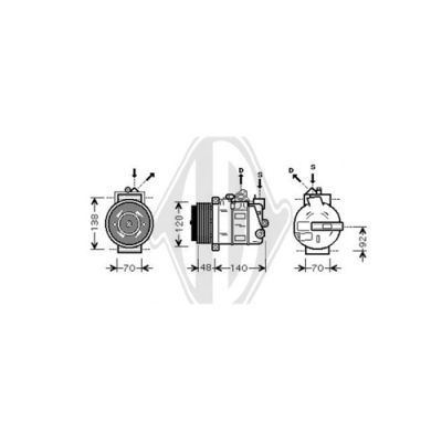 DIEDERICHS Kompressori, ilmastointilaite DCK1347