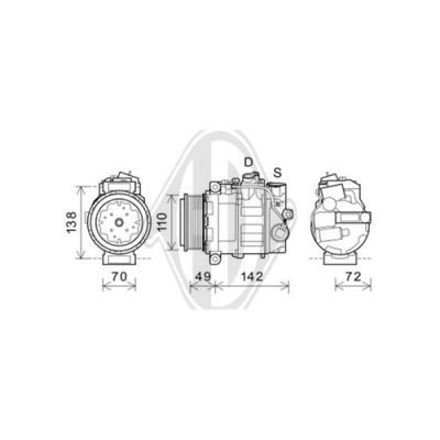 DIEDERICHS Kompressori, ilmastointilaite DCK1361