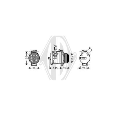 DIEDERICHS Kompressori, ilmastointilaite DCK1363