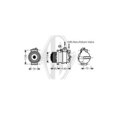 DIEDERICHS Kompressori, ilmastointilaite DCK1364